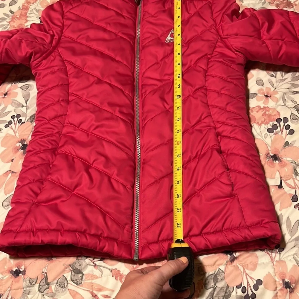 Gerry Fuschia Pink Silver Girls Puffer Coat Size Large 14-16